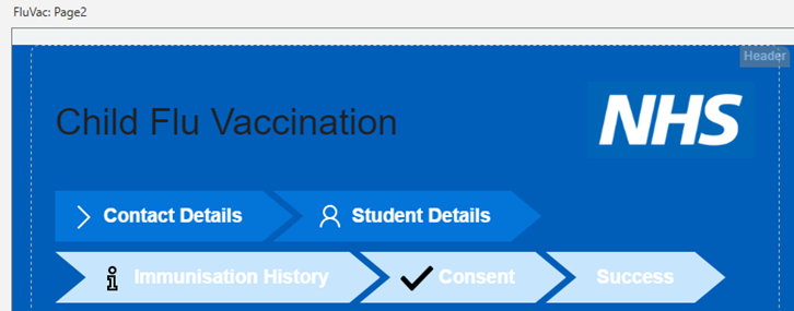 Picture showing the Form with New Formatting. 